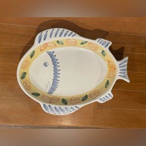 Caleca Italy Ceramic Fish Platter. Never Used